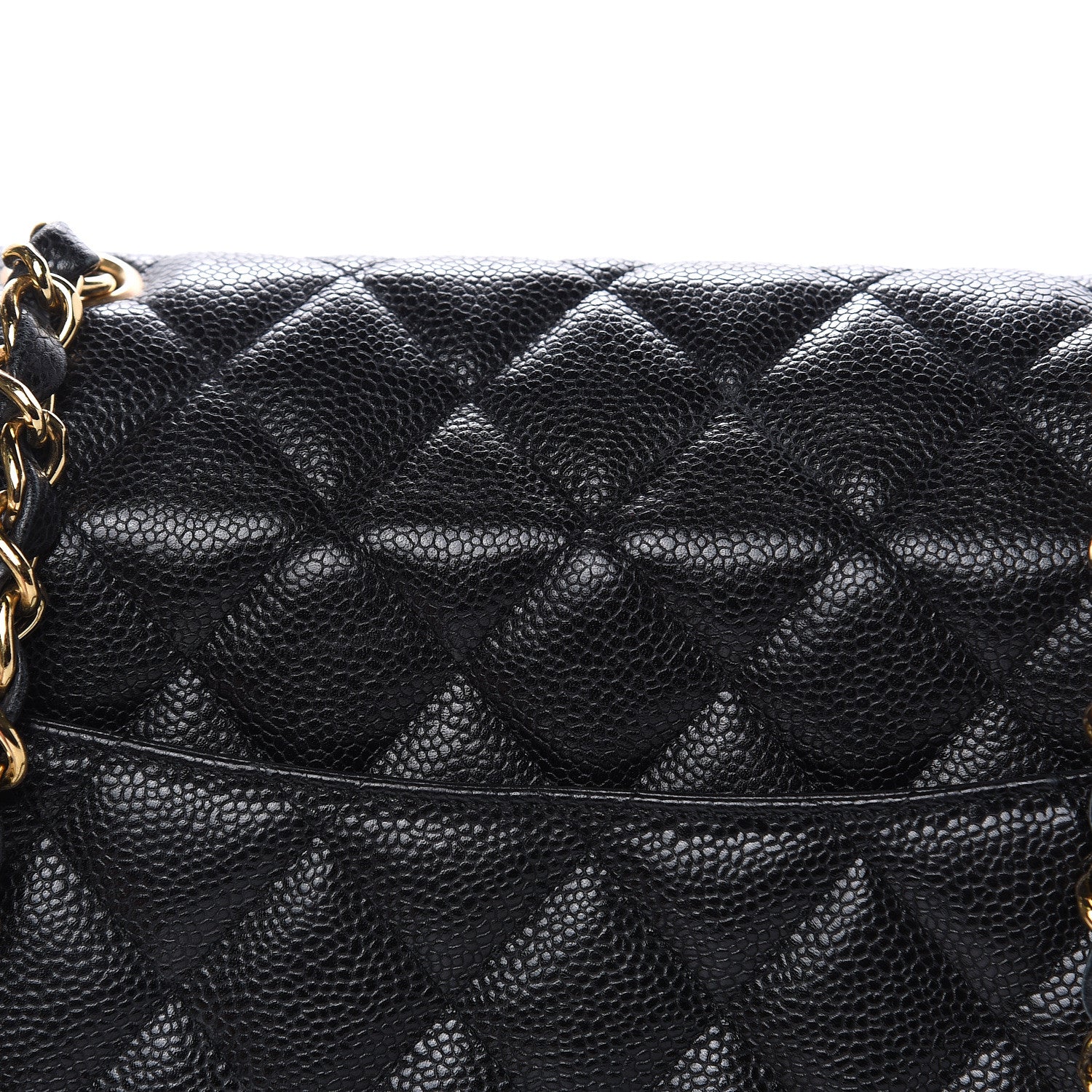 Chanel Caviar Quilted Jumbo Single Flap Black 13 of 16