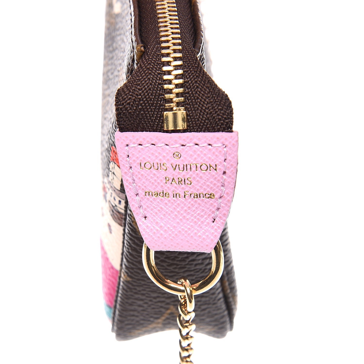 Louis Vuitton Monogram 2016 Christmas Animation Mini Pochette Accessories Rose Ballerine 7 of 7