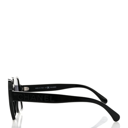 Chanel Acetate Polarized Square Sunglasses 5408 Black 3 of 8