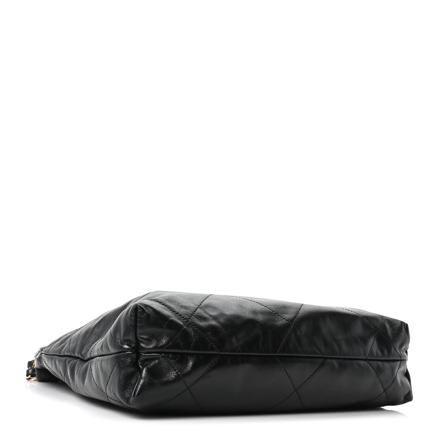Shiny Calfskin Quilted Small Chanel 22 Black