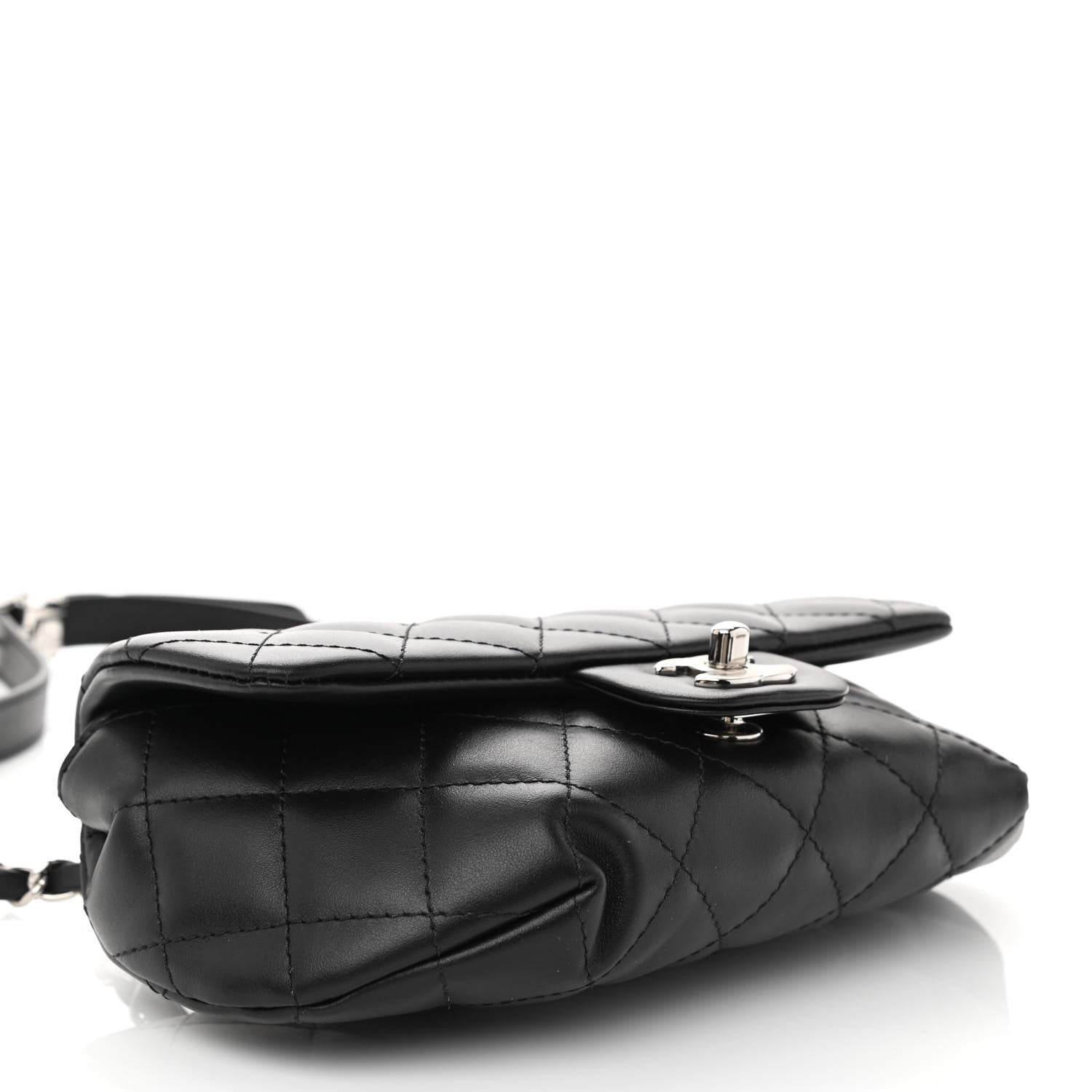 Chanel Calfskin Quilted CC Uniform Flap Belt Bag Black 4 of 10