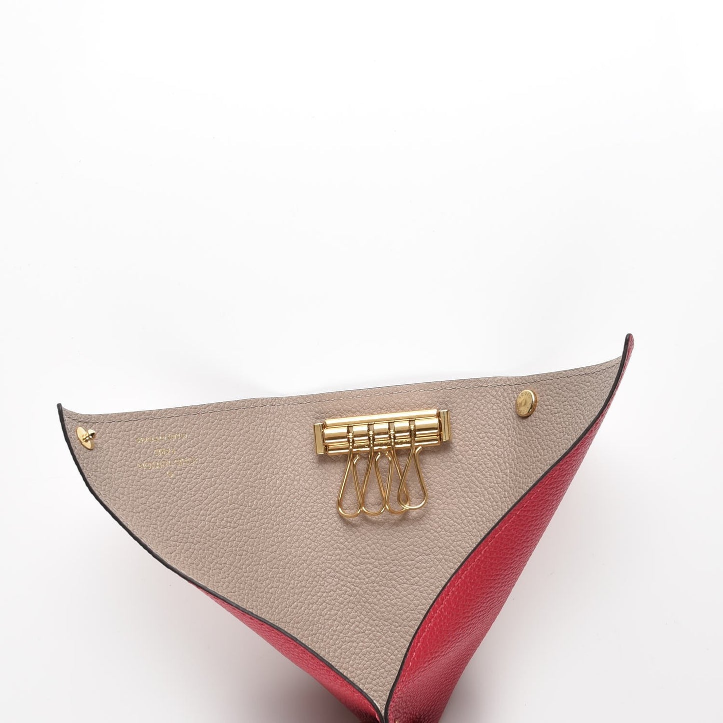 Calfskin Berlingot Key Holder Fuchsia