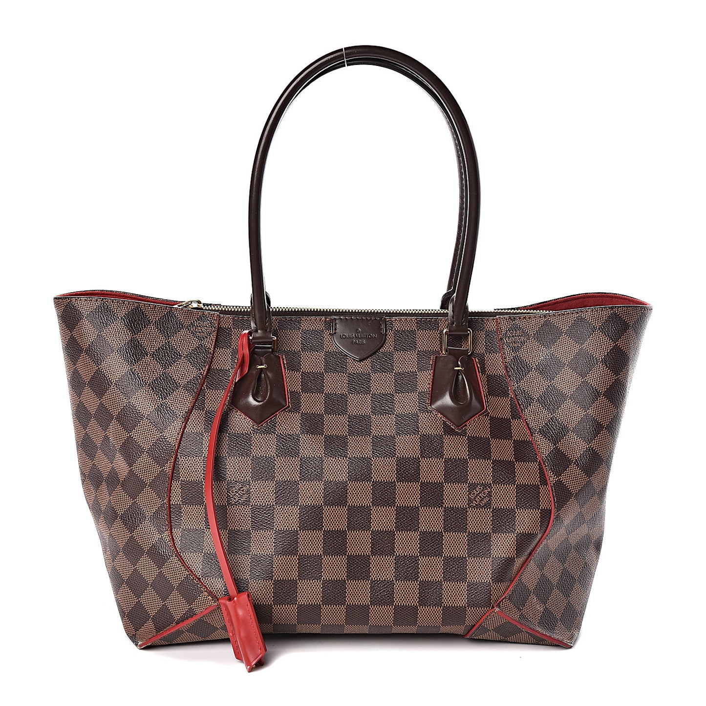 Damier Ebene Caissa Tote MM Cherry