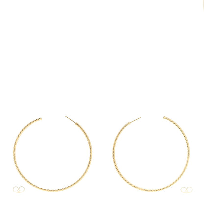 David Yurman 18K Yellow Gold Extra Large Cablespira Hoop Earrings 3 of 5