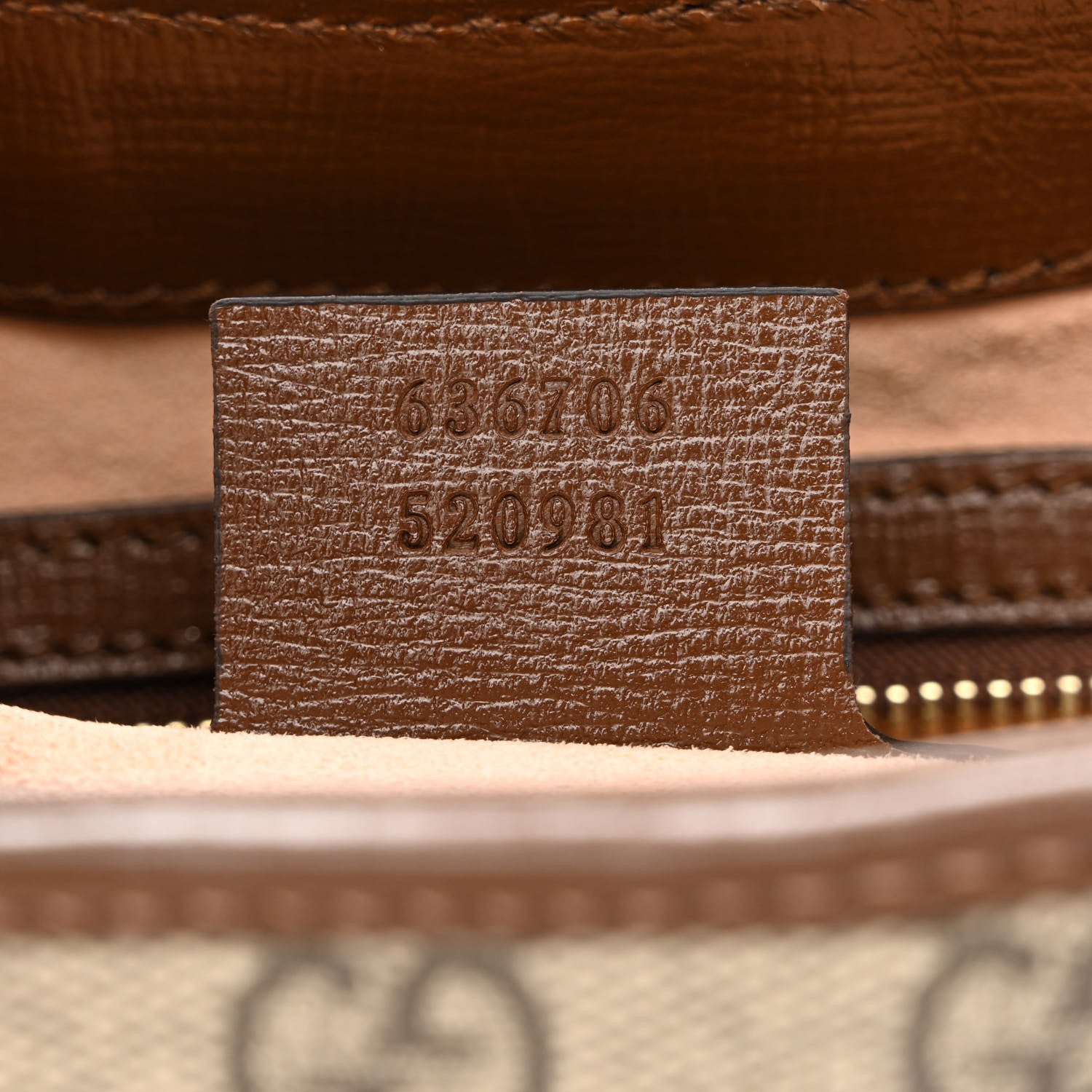 Gucci GG Supreme Monogram Azalea Calfskin Web Small Jackie 1961 Hobo Beige Ebony Brown Sugar 7 of 11