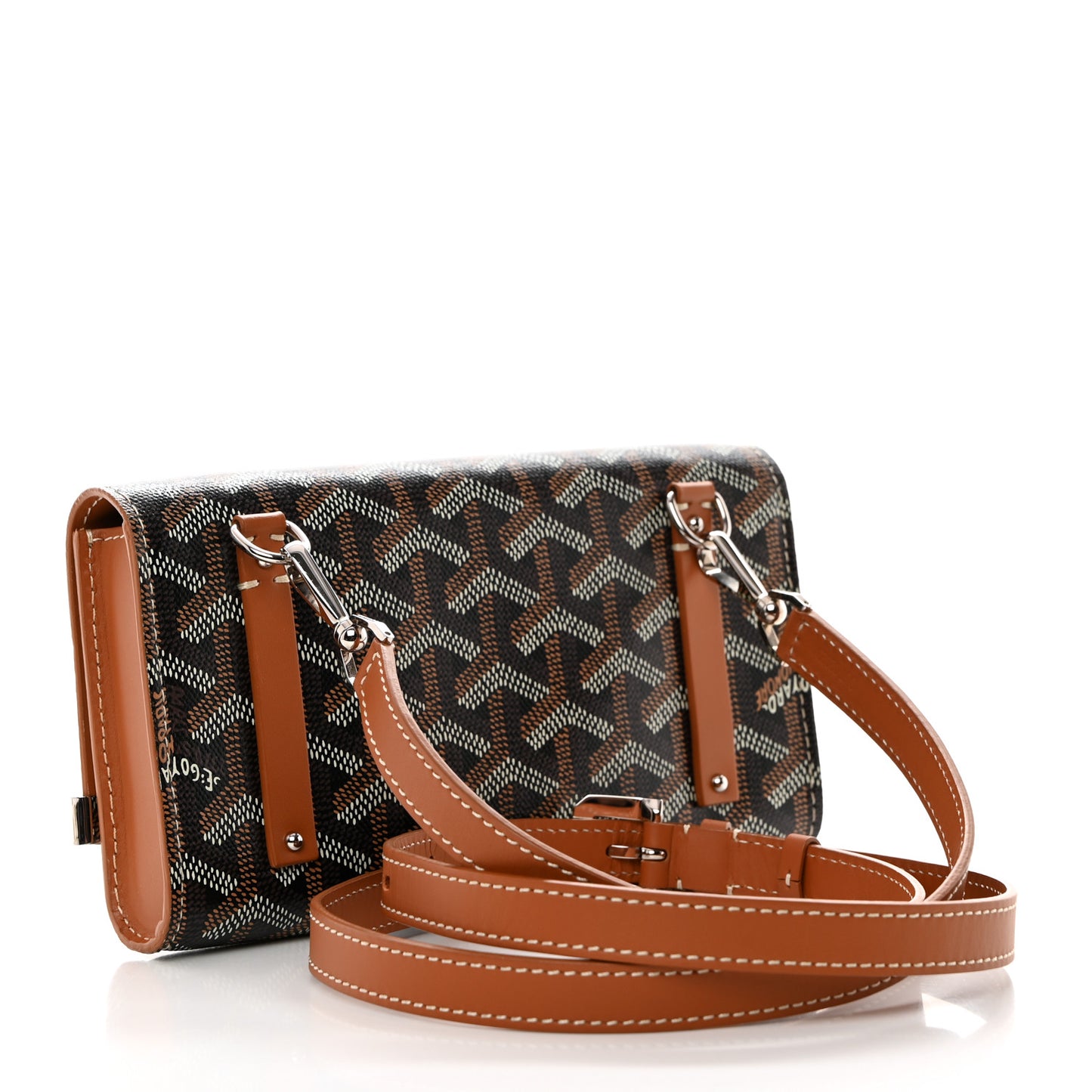 Goyardine Monte Carlo Bois Clutch With Strap Black