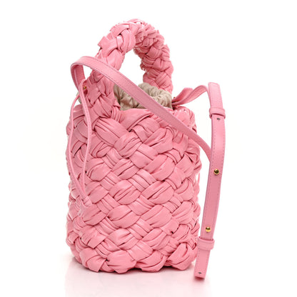 Bottega Veneta Calfskin Intrecciato Kalimero Bucket Bag Ribbon 3 of 9