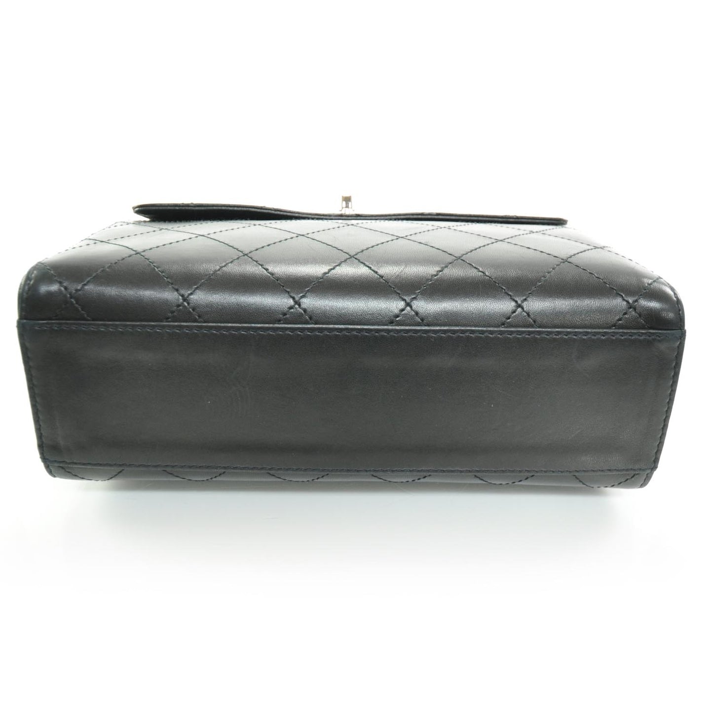 Lambskin Quilted Flap Bag Black SHW