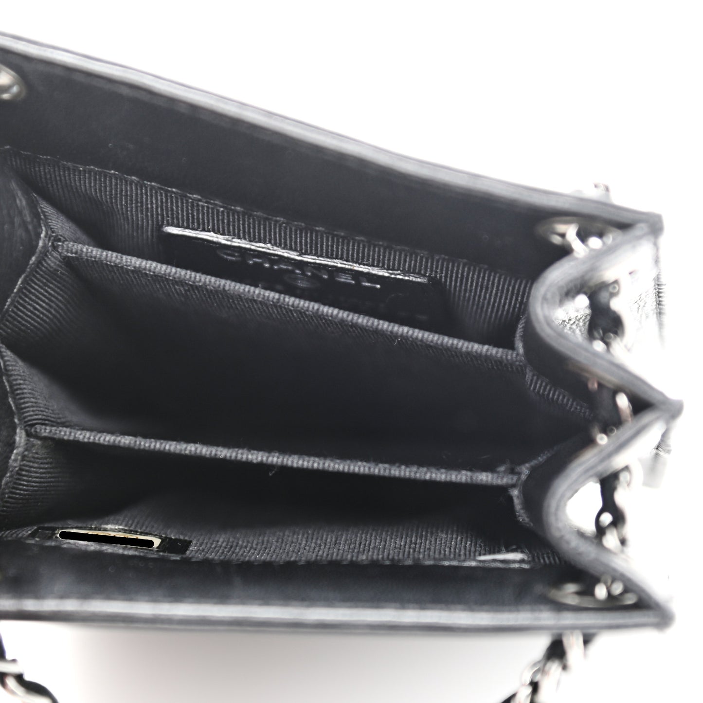 Patent CC Phone Holder Crossbody Black
