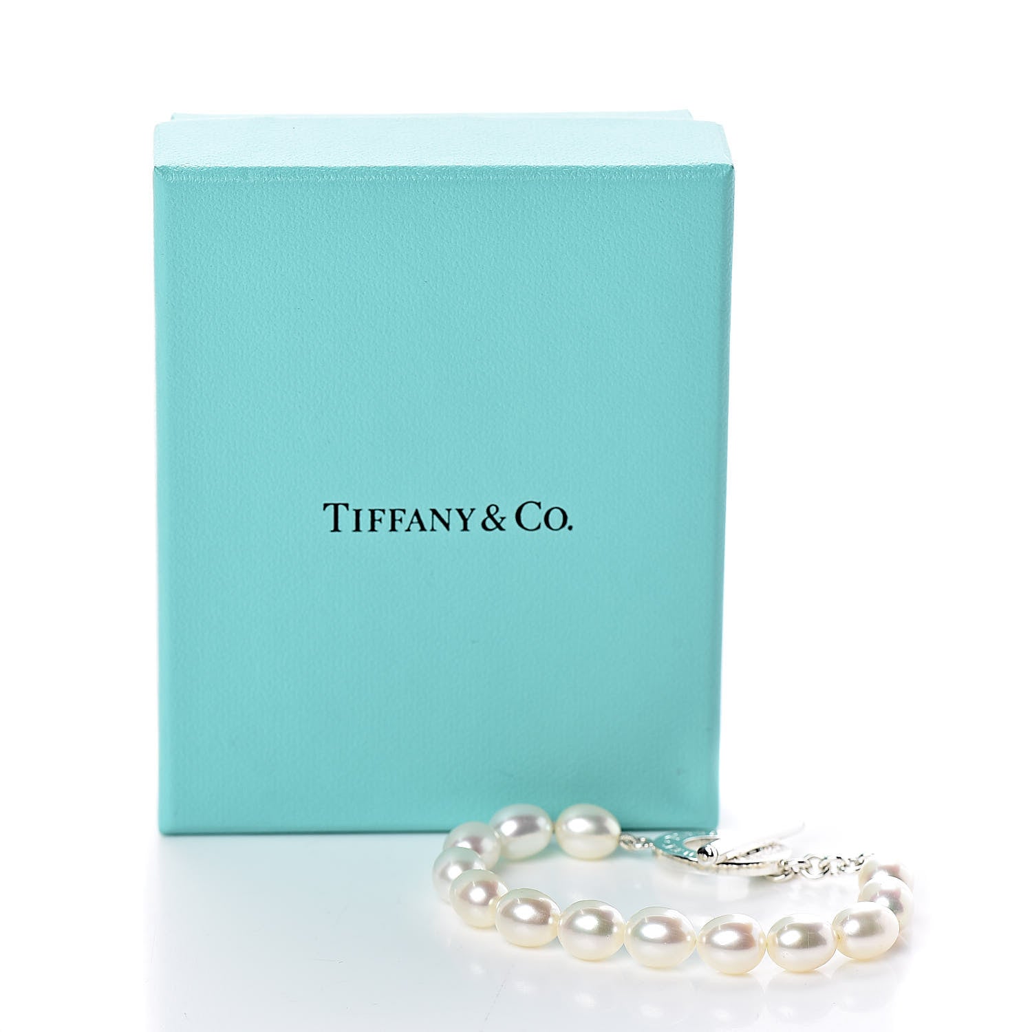Tiffany Sterling Silver Pearl Toggle Bracelet 5 of 5
