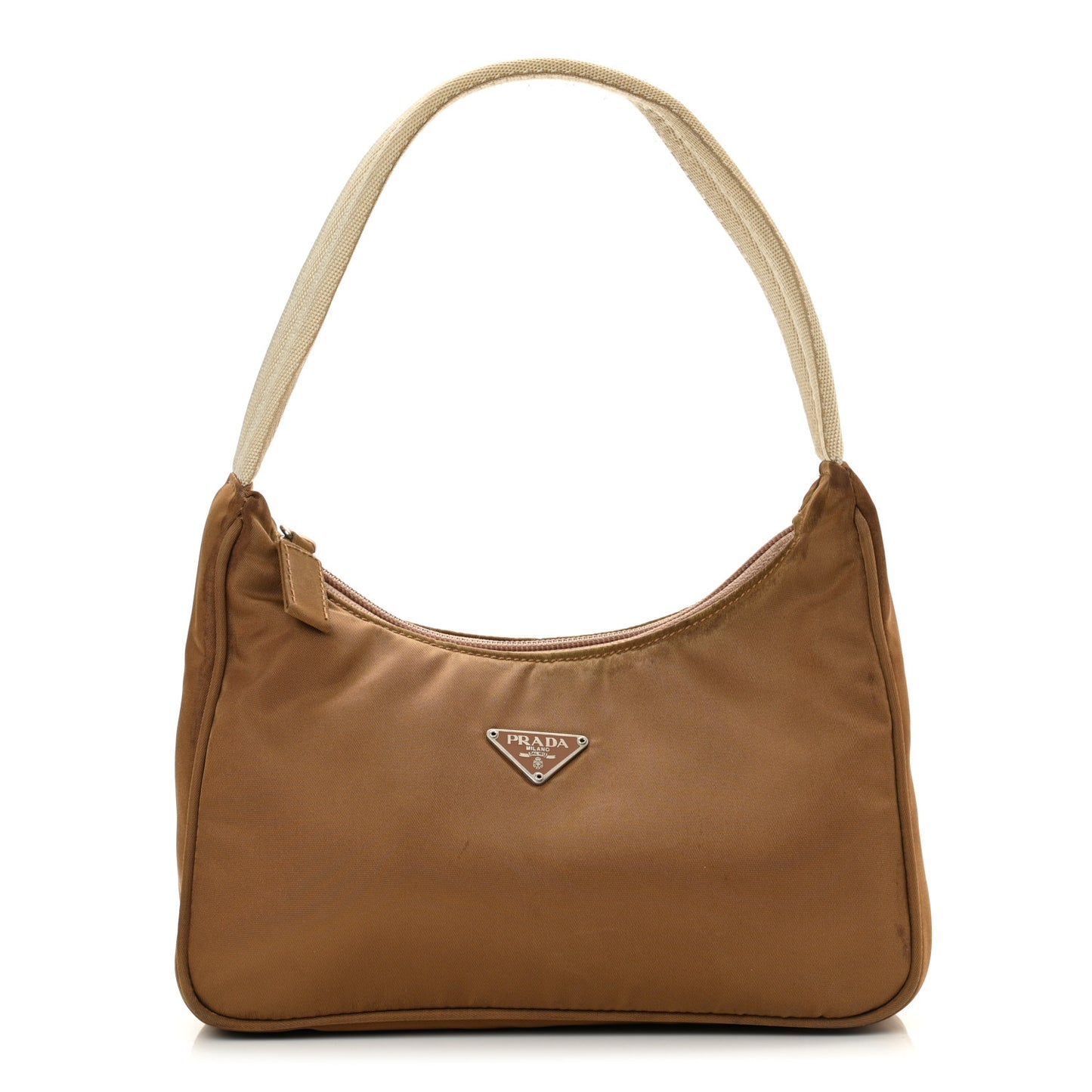 Tessuto Nylon Sport Mini Shoulder Bag Nocciola