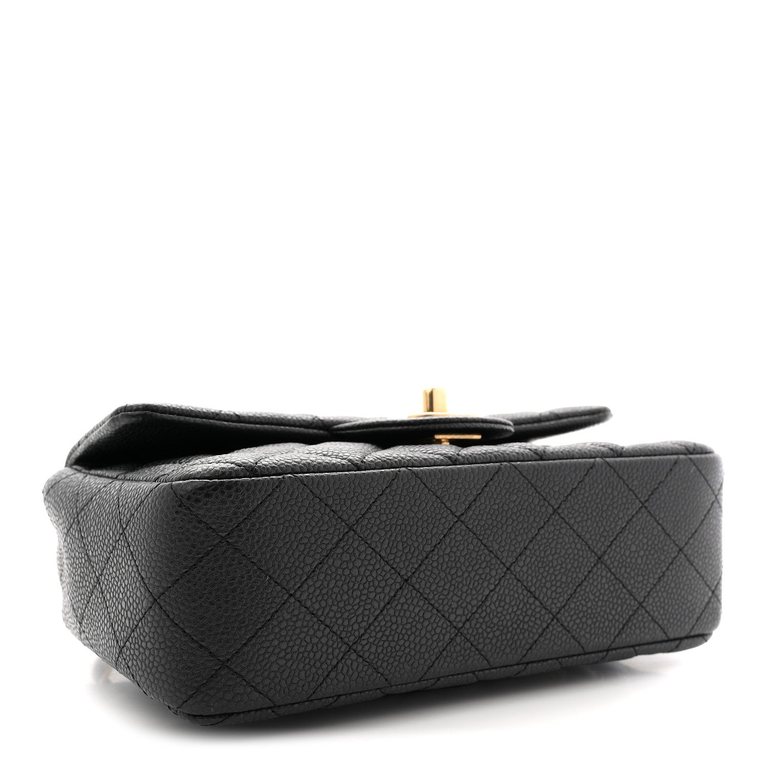 Chanel Metallic Caviar Quilted Mini Rectangular Flap Black 4 of 10