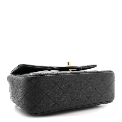 Chanel Metallic Caviar Quilted Mini Rectangular Flap Black 4 of 10