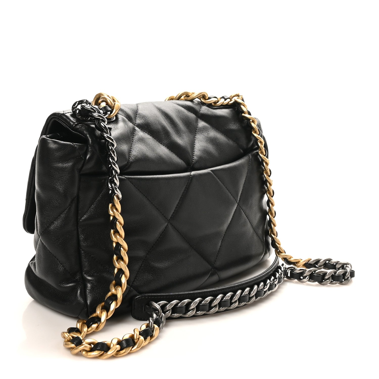 Chanel Lambskin Quilted Large Chanel 19 Flap Black 3 of 10