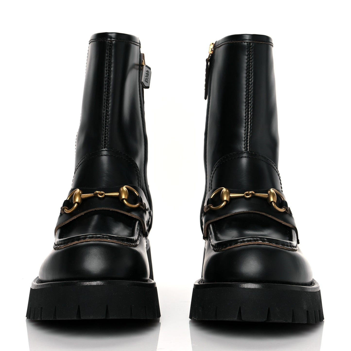 Cordovan Lux Womens Harald Horsebit 25mm Platform Boots 38.5 Black