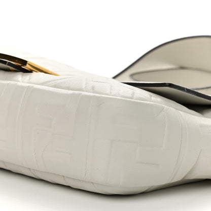 Fendi Nappa FF 1974 Embossed Baguette White 10 of 10
