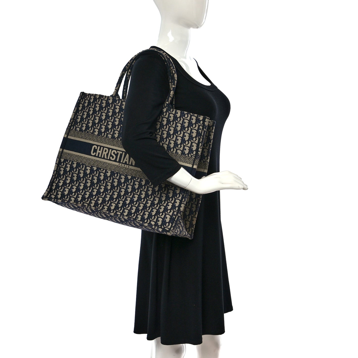 Oblique Large Book Tote Blue Multicolor