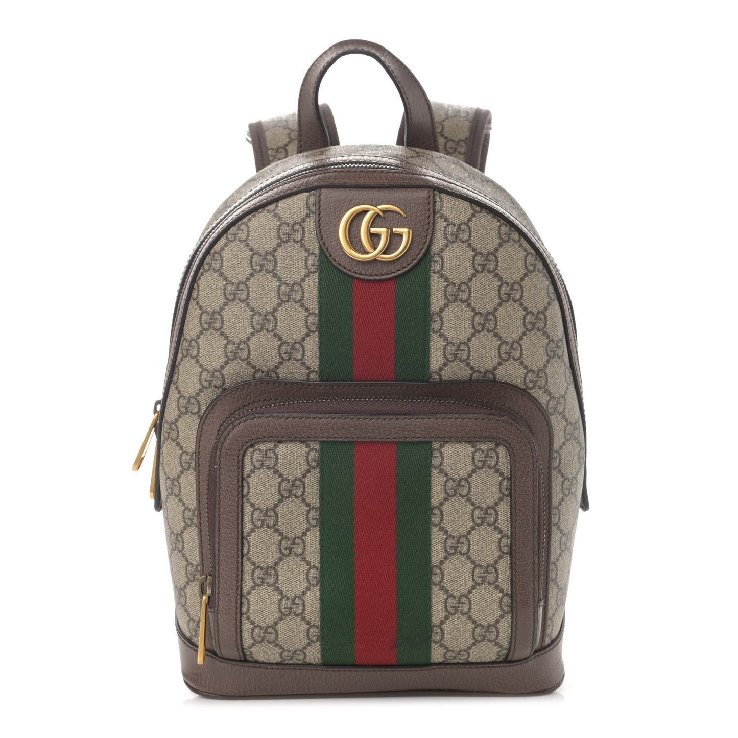 GG Supreme Monogram Calfskin Web Small Ophidia Day Backpack Beige Ebony New Acero