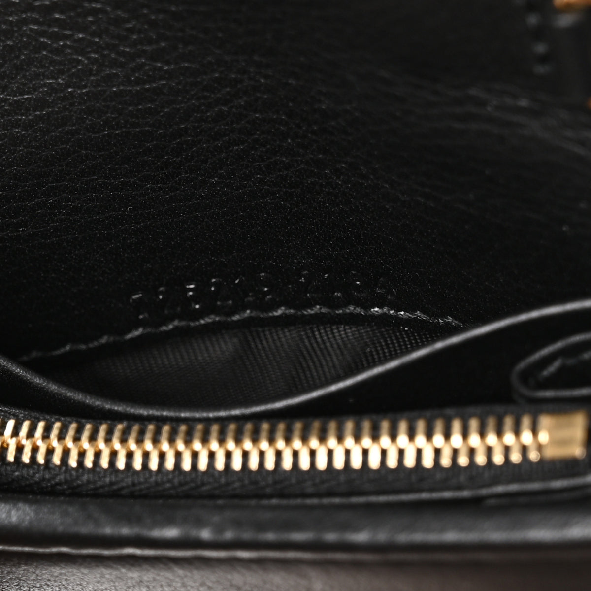 Gucci Roxy Calfskin Medium Blondie Chain Wallet Black 7 of 10