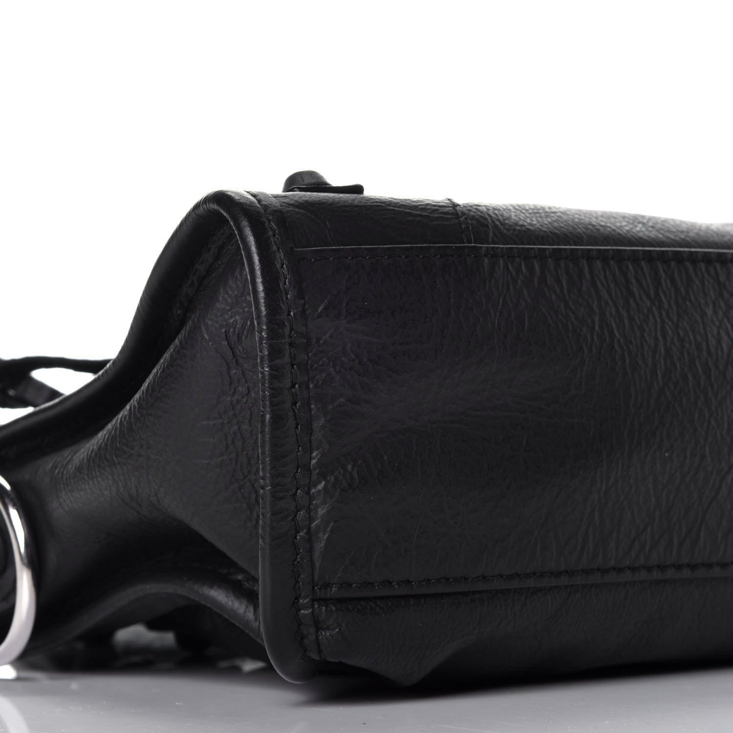 Balenciaga Matte Goatskin Rubber Covered Classic Hardware Mini City Black 7 of 8