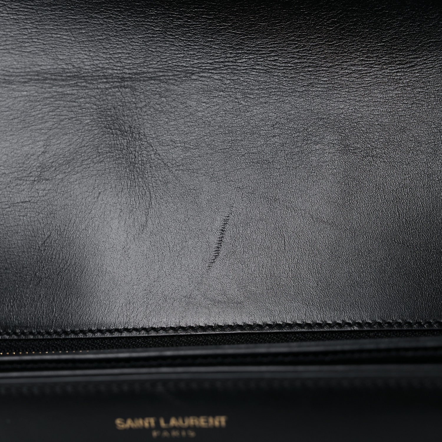 Saint Laurent Smooth Calfskin Medium Classic Monogram Universite Bag Black 12 of 21