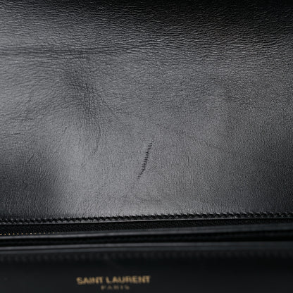 Saint Laurent Smooth Calfskin Medium Classic Monogram Universite Bag Black 12 of 21