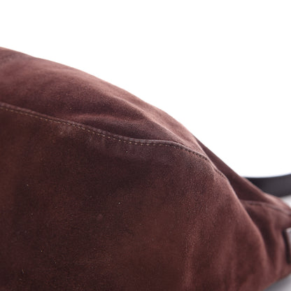 Fendi Suede Baguette Hobo Brown 10 of 13