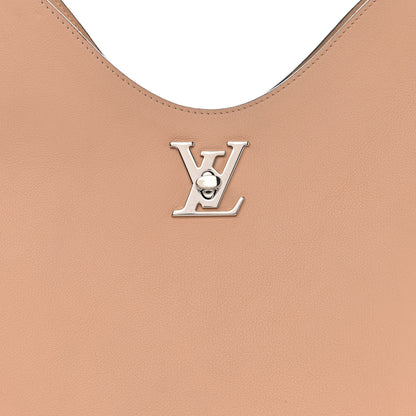 Louis Vuitton Calfskin Lockme Hobo Beige 8 of 10