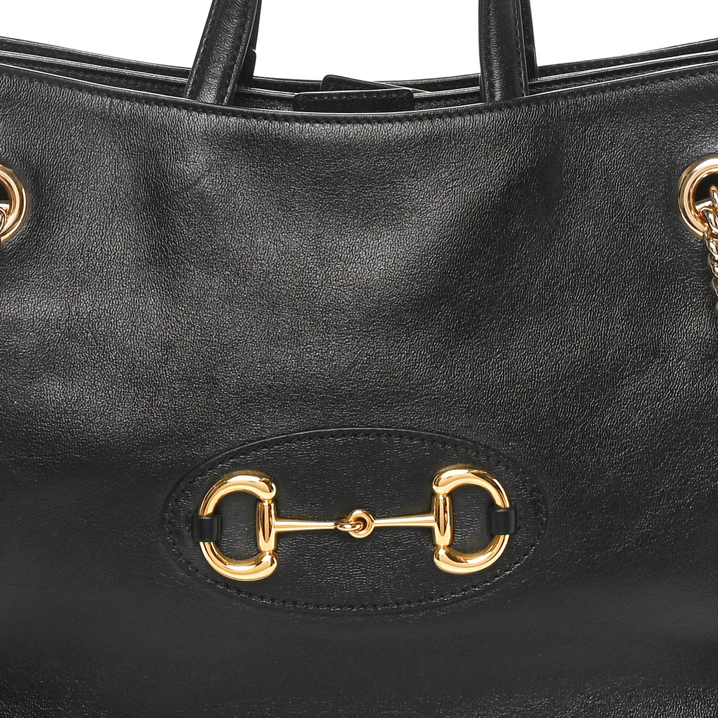 New Sakai Calfskin Lux Medium Horsebit 1955 Tote Bag Black