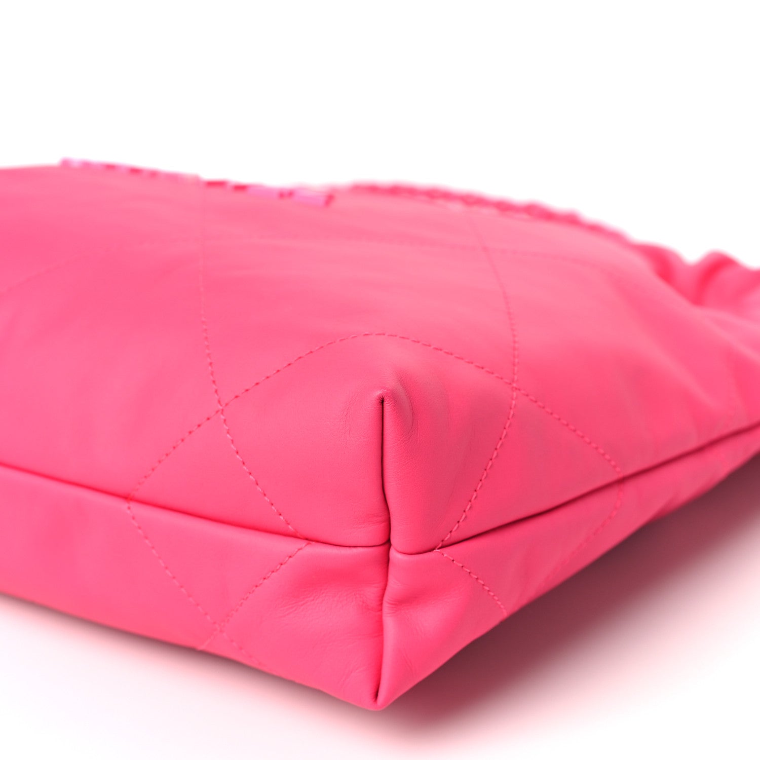 Chanel Matte Calfskin Quilted Monochrome Small Chanel 22 Fuchsia 11 of 11