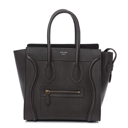 Celine Drummed Calfskin Micro Luggage Brown 1 of 8