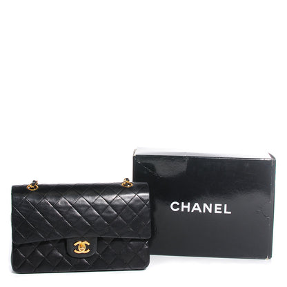 Chanel Lambskin Quilted Medium Double Flap Black 9 of 9