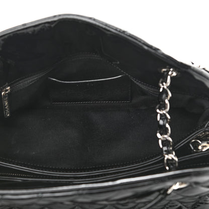 Chanel Patent Quilted Medium Just Mademoiselle Bowling Bag Black 7 of 13