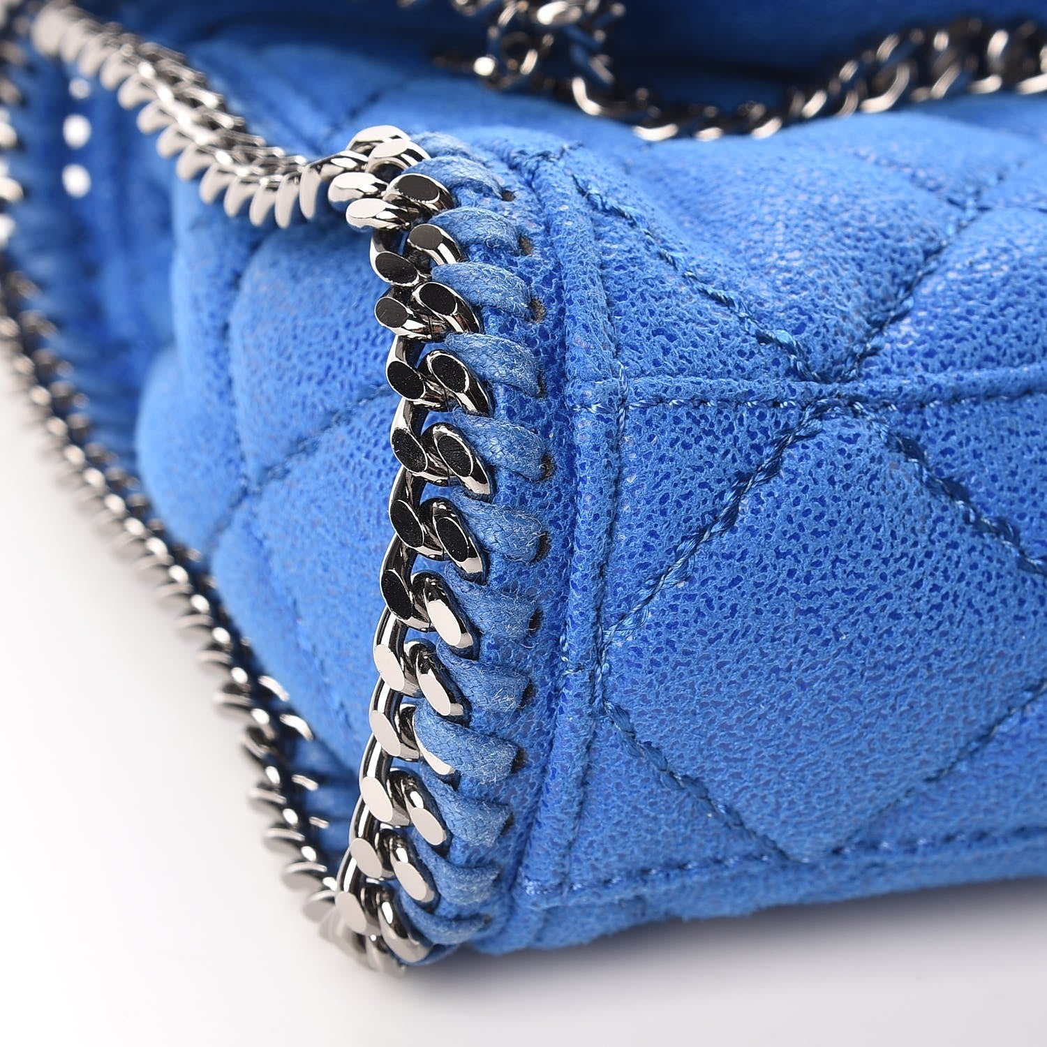 Stella McCartney Shaggy Deer Quilted Mini Falabella Bright Blue 9 of 10