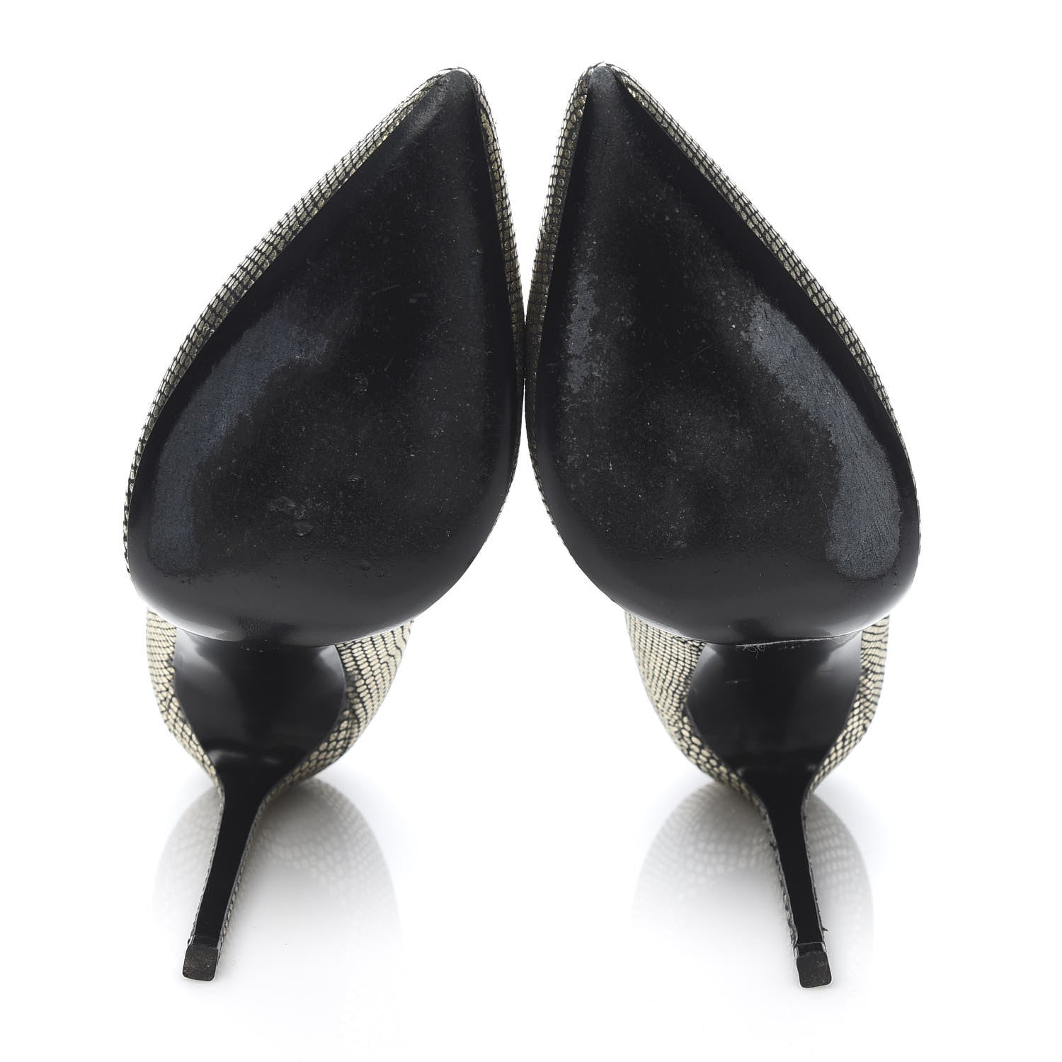 Saint Laurent Metallic Calfskin Paris 105 Escarpin Pumps 39 Gold 5 of 9