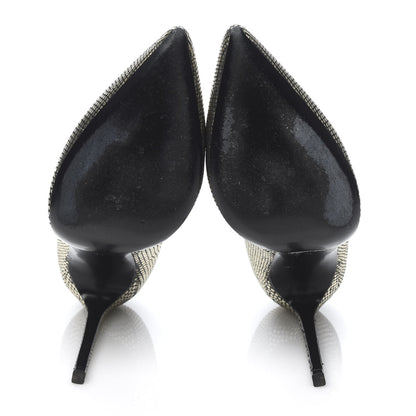 Saint Laurent Metallic Calfskin Paris 105 Escarpin Pumps 39 Gold 5 of 9