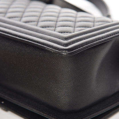 Chanel Caviar Quilted Medium Boy Flap So Black 10 of 11