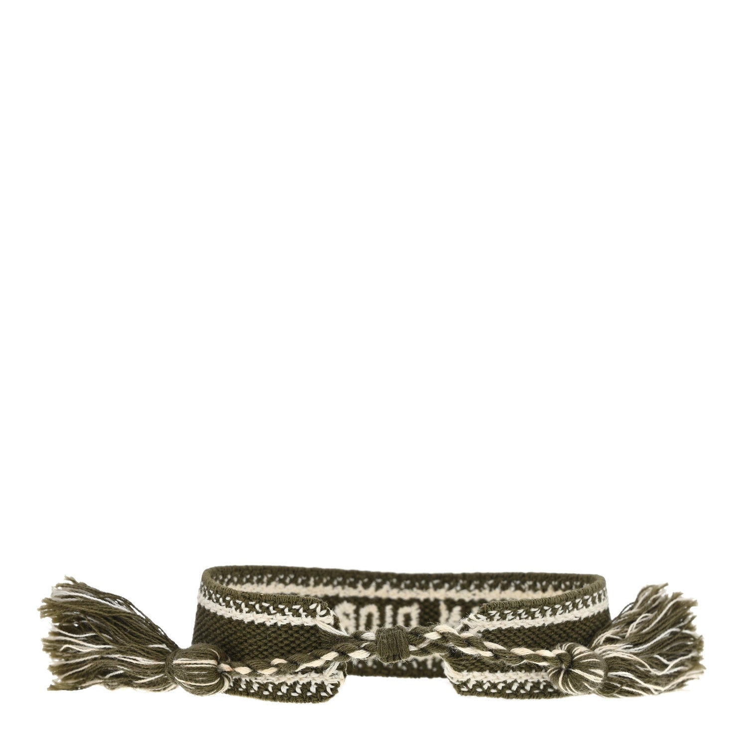 Christian Dior Woven Cotton J'Adior Friendship Bracelet Kaki 3 of 3
