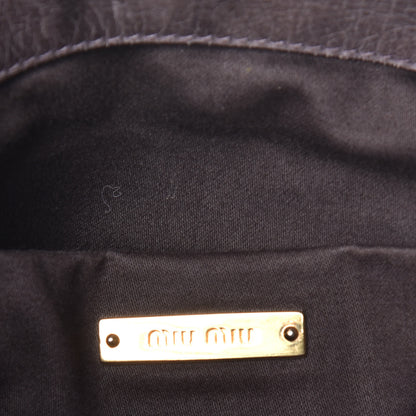 Miu Miu Vitello Lux Mini Bow Bag Fumo 6 of 8