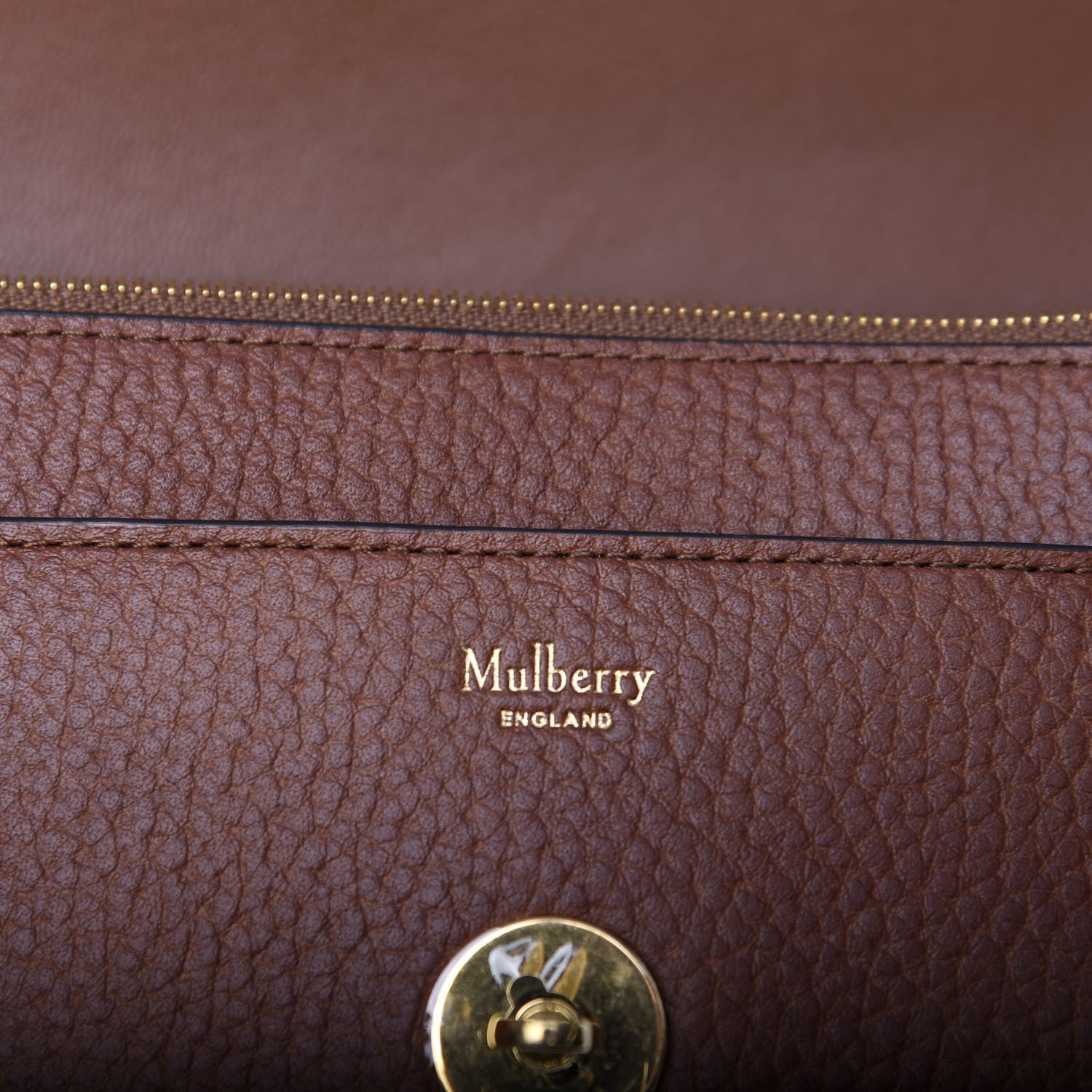 Mulberry Small Classic Grain Calfskin Small Darley Oak 8 of 9