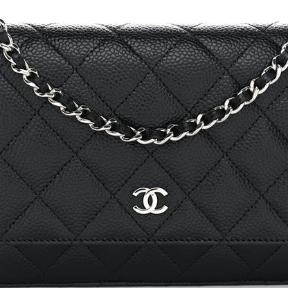 Chanel Caviar Quilted Wallet on Chain WOC Black 9 of 11