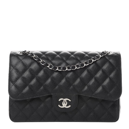 Chanel Caviar Quilted Jumbo Double Flap Black 1 of 12