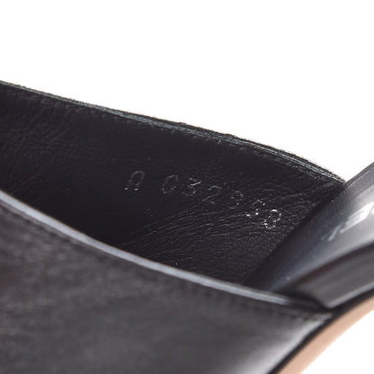 Chanel Lambskin Cap Toe CC Mules 38 Black 10 of 14