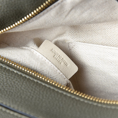 Loewe Grained Calfskin Medium Puzzle Bag Oat Khaki Green 9 of 10