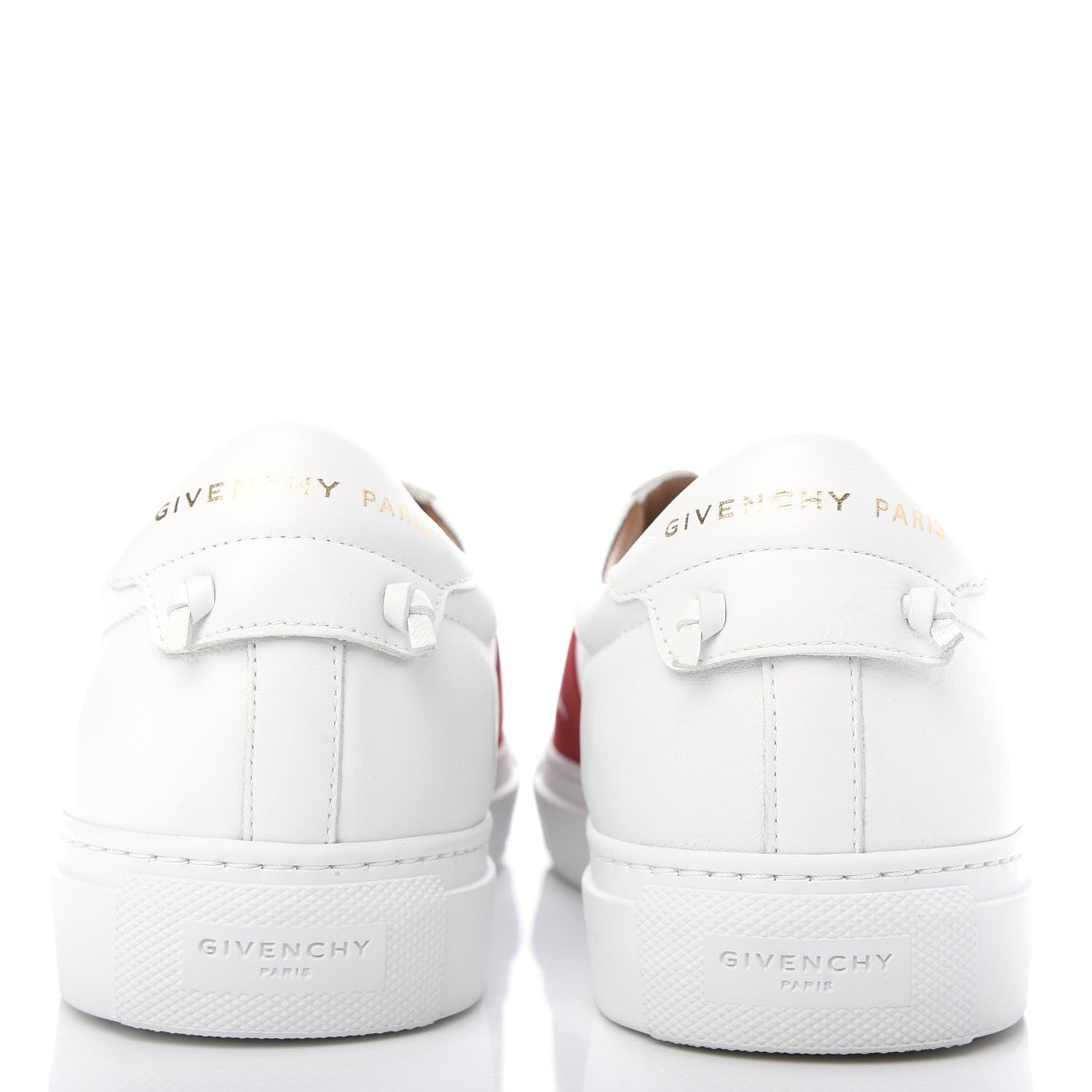 Givenchy Calfskin Band Logo Urban Street Sneakers 39 White Red 7 of 11