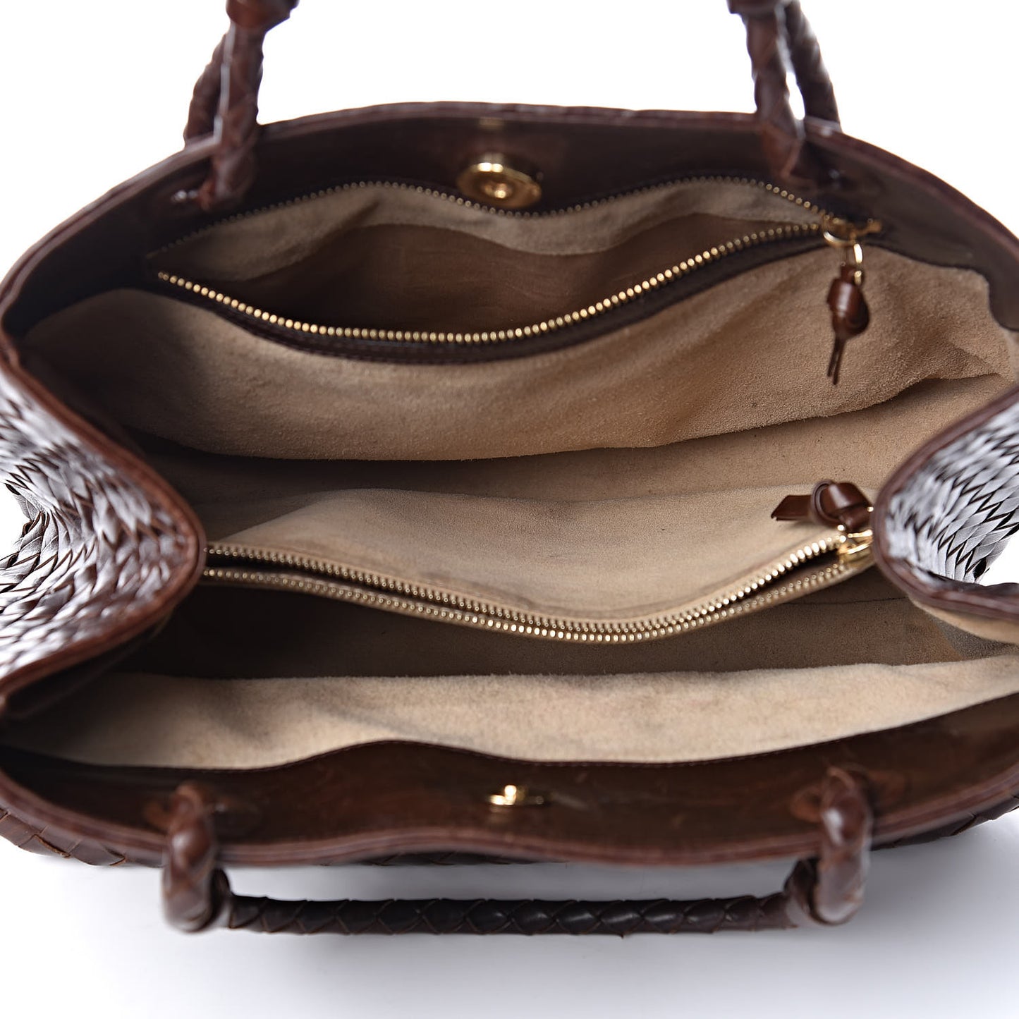 Nappa Intrecciato Woven Tote Ebano