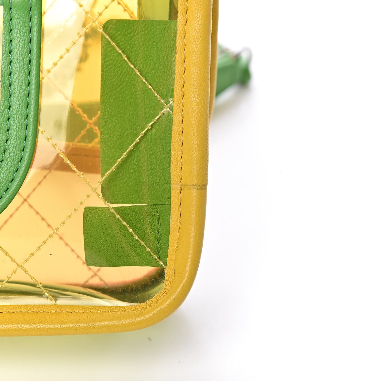 Chanel Lambskin PVC Quilted Mini Coco Splash Flap Yellow Green Pink 10 of 11