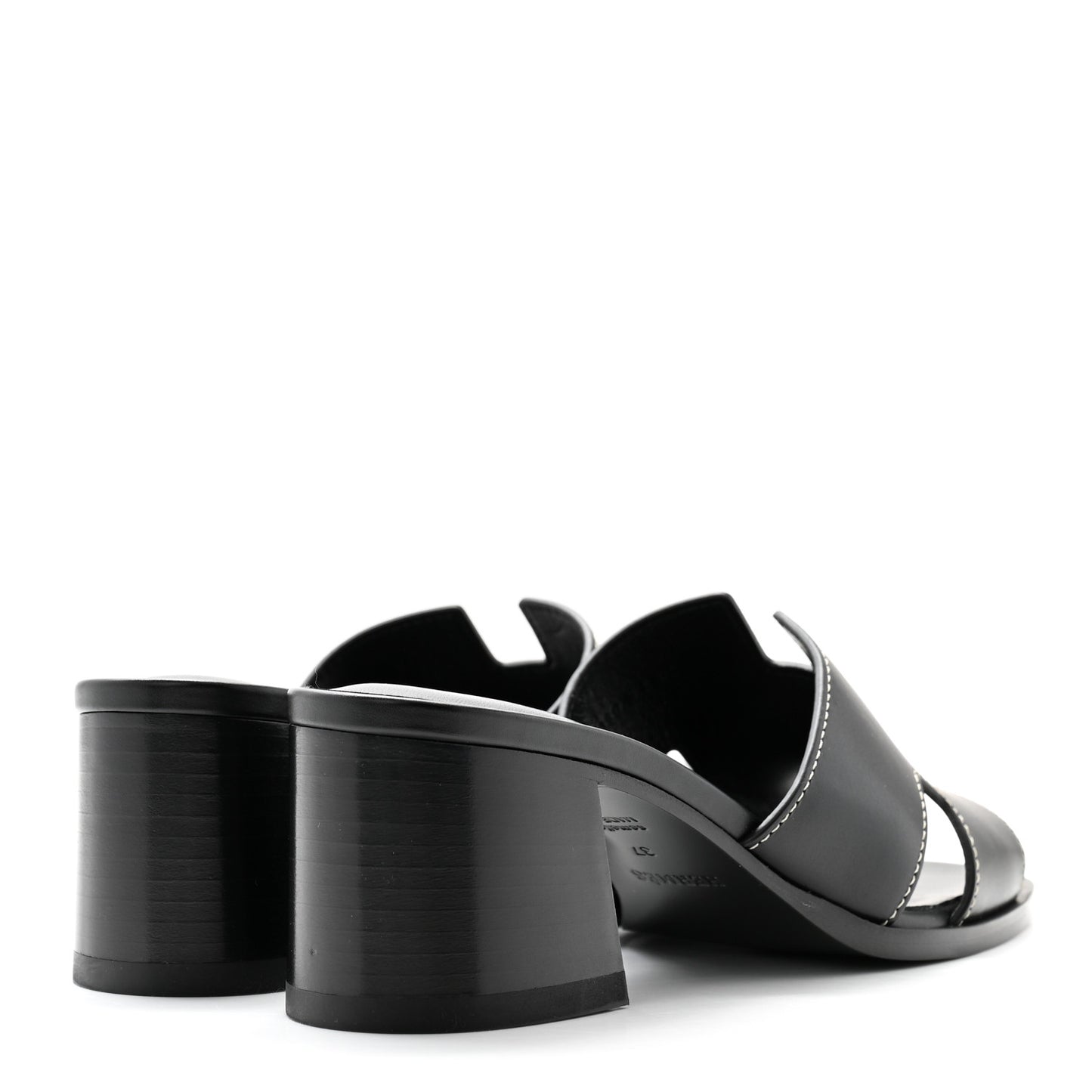 Calfskin Helia Sandals 37 Black