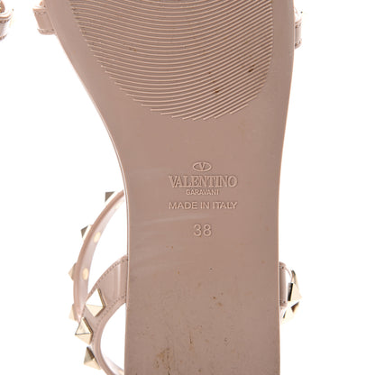 Valentino Garavani PVC Jelly Rockstud Caged Sandals 38 Poudre 6 of 14