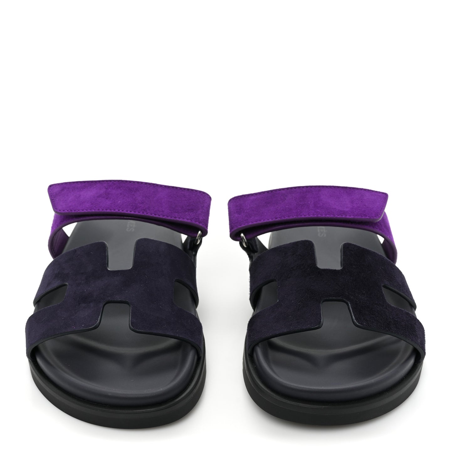 Suede Goatskin Womens Chypre Sandals 36 Marine Violet Majorette